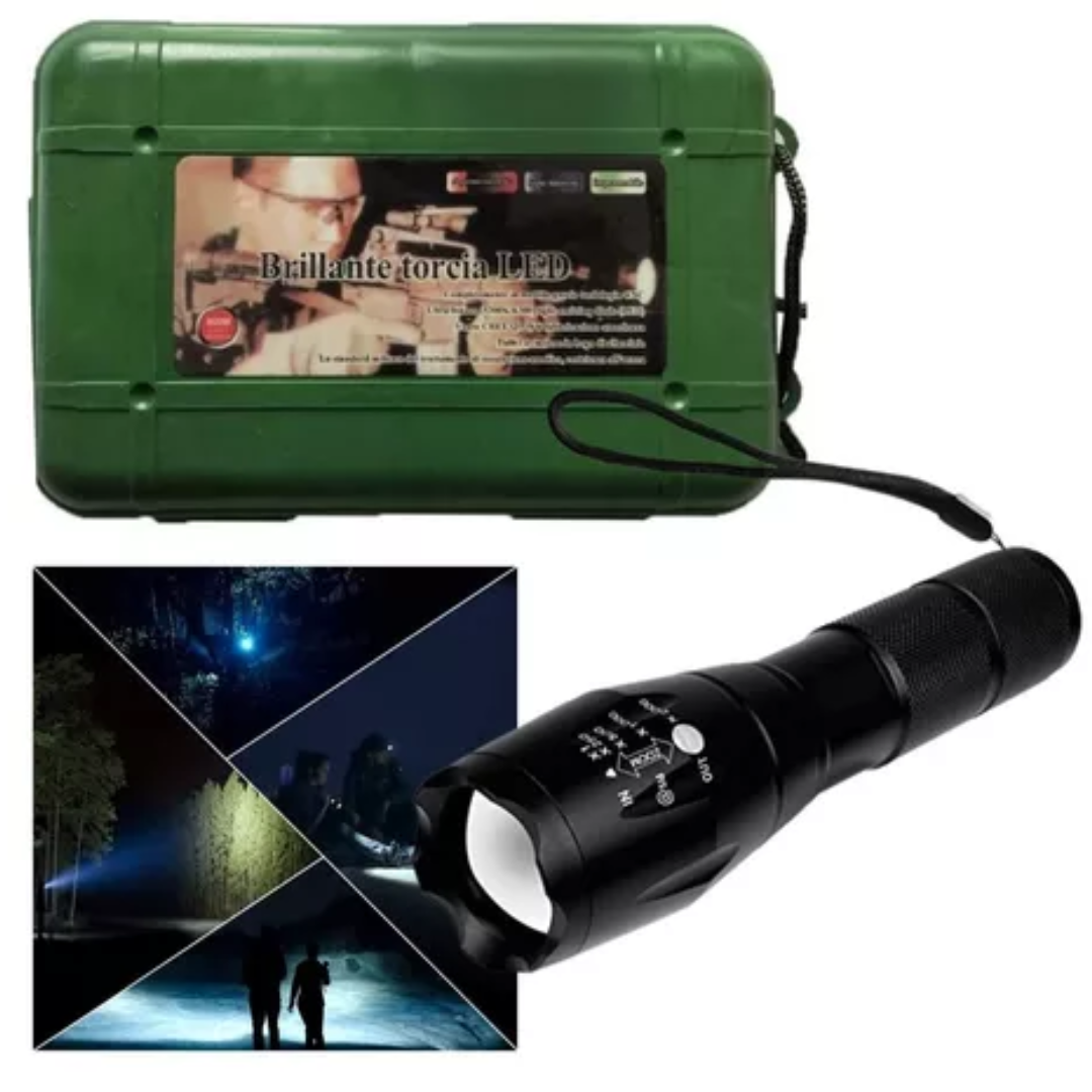 Linterna Recargable Luz Led